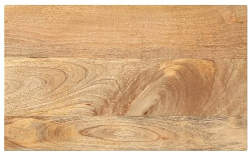 Genérico Tablero de Mesa Rectangular Madera Maciza Mango 60x40x3,8 cm,Mobiliario,Accesorios para mesas,Tableros para mesas,Marrón,6.2 KG,371511