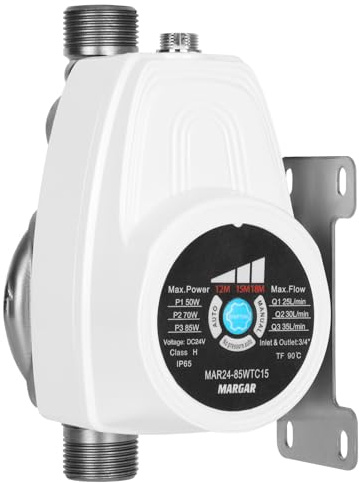 Smart Shower Water Pressure Booster Pump, 9.2GPM, 26.1 PSI, 85W Energy-Saving Booster Pump for Home, 1/2 NPT Interface Water Pressure Booster, Manual and automatic dual switch, Steady flow, Low Noise