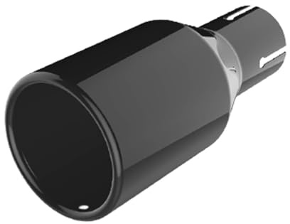 Tubo di scarico 2.5 Ingresso 3.5 Uscita Nero Auto Punta di Scarico per Coda per Tubo Cottura Completa Vernice Silenziatore per Ugello In Acciaio Inox 1 PC