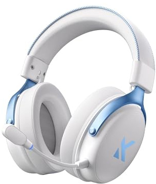 FOXMM x MCHOSE V9 Pro Casque Gaming sans Fil Bleu Ciel