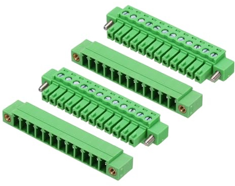 QUARKZMAN 2 Satz 12-Polig PCB-Klemmleiste Leiterplatten-Klemmenblöcke | Stecker und Steckdosen Kits, 3.81mm Steigung, 300V 8A, Für Steckdosenpanel Leiterplattenmontage