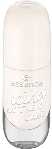 essence gel nail colour, Nagellack, Nr. 03, Weiss, langanhaltend, Expressergebnis, schnelltrocknend, natürlich, acetonfrei, vegan, ohne Mikroplastikpartikel, ohne Konservierungsstoffe, 1er Pack (8ml)
