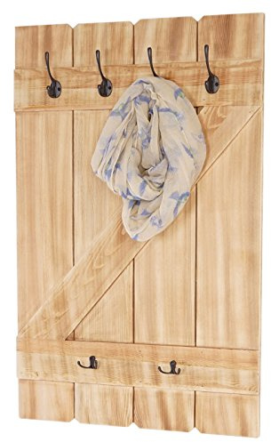 Mendler Wandgarderobe HWC-D13AM 6 Haken 91x60cm - Kiefer | Garderobe, Garderobenpaneel