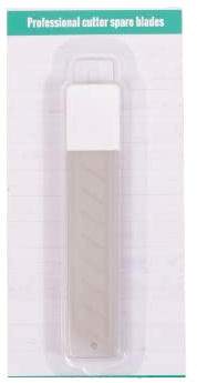Craftelier - Pack 10 Cuchillas de Recambio Compatibles con Cutter Profesional de 18 cm | Incluye Estuche Protector para Guardas las Hojas | Fabricadas en acero de carbono (SK4) | Ancho Cuchilla 18 mm