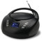 Groov-e DAB Boombox - Portable CD Player with Radio, 3.5mm Aux Port, Bluetooth Speaker, & Alarm Clock - LED Display, 2x 1W Speakers - Battery or Mains Powered - Black