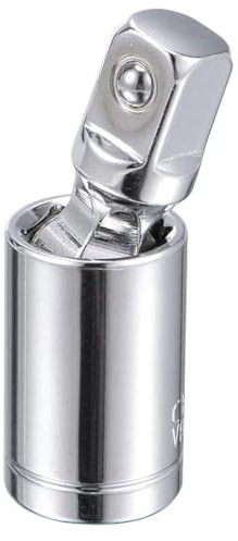 TOP-VIGOR 1/2 Inch Drive Universal Joint Swivel Deep Impact Socket, Cr-V Steel Socket Adapter with 360° Swivel and Spring-Loaded Ball for Ratchets and Hand Tools