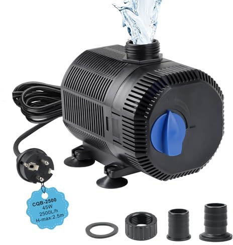 EXLECO Bomba de Agua Sumergible 45W, 2500L/H