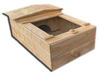 Scatola box Casetta teca terrario tartarugario casa per taratarughe tartaruga di terra chalet in legno rettili recinto recinzione gabbia allevamento trasportino 60x40x23h caiolla ricovero