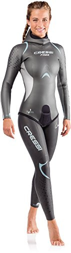 Cressi Damen Neoprenanzug Free Lady Two-Pieces Wetsuit 3.5mm, Blau, M/3, LF451103