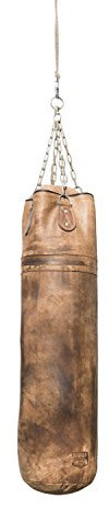 ARTZT Vintage Series Boxsack aus Echtleder | Leder Boxsack in Vintage braun | Retro Boxsack im Vintage Look | Boxsack 30kg für Erwachsene | Braun, OneSize