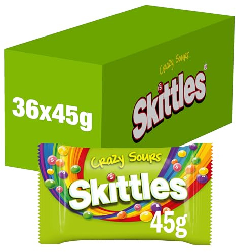 SKITTLES Crazy Sours Bonbons Fruits Acidulés Format Partage 36x45g | Bonbons acidulés aux fruits qui réveillent vos papilles, Grand format pratique à partager au bureau, en famille ou entre amis