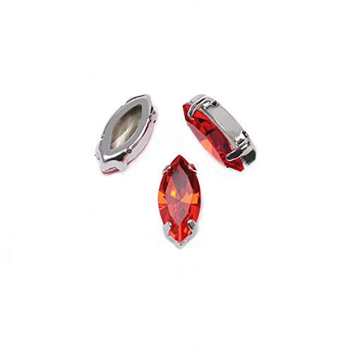 PENVEAT 4200 Hyazinthe Nähen Strass Kristall K9 Genäht Strass Klauen DIY Steine ​​Phantasie Strass Für Kleider, Mit Silber Klaue, 5x10mm 84St