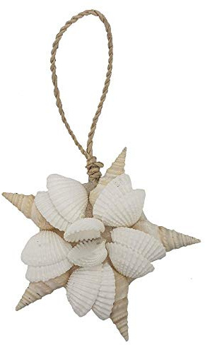 VIE Naturals Design 03 Handgemachte Muschel Hängende Verzierung, 12 cm Länge