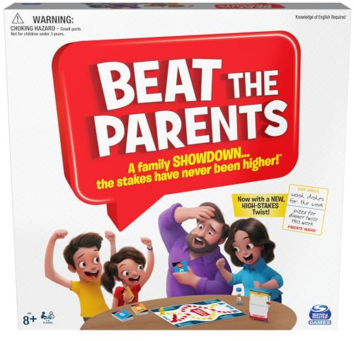 Spin Master Games Beat The Parents Board Game for Families and Kids Aged Over 5