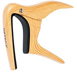 Ortega Guitars Kapodaster - Aluminium-Legierung Hellbraun (OCAPOUKE-MAD) | Musikinstrument Zubehör, für Ukulele, Banjo, Mandoline