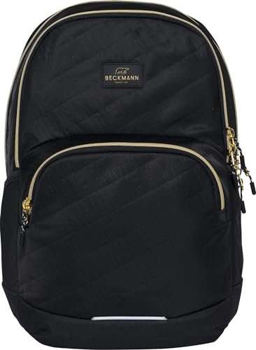Beckmann, Schulrucksack Sport Junior Black Gold, weiterführende Schule ab 5. Klasse Unterstufe, 30L, Black/gold