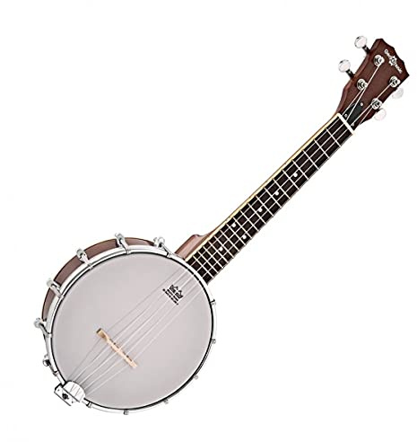 Banjolele von Gear4music Banjo-Ukulele-Kombination | Unverwechselbarer Banjo-Ukulele-Hybridklang, Remo-Banjo-Fell für knackige Klarheit, langlebiger Sapele-Korpus