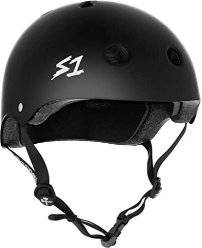 S1 Mega Lifer Helmet for Skateboarding, BMX, and Roller Skating - Extra-Large Fit for Bigger Heads - EPS Fusion Foam, CPSC & ASTM Certified - Black Matte Medium (23.5)