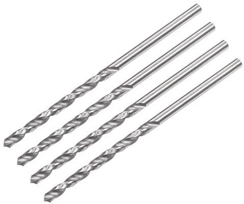sourcing map 4 Stück VHM Bohrer Spiralbohrer Hochleistungsbohrer Ultrahart 1.7 mm C2/K20