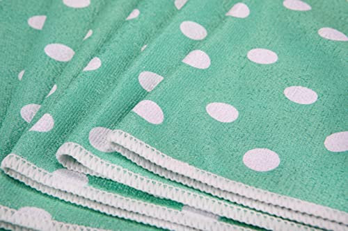 Aqua Clean Kristall Reinigungstücher im Pünktchen-Design 8tlg. neu (Grün)