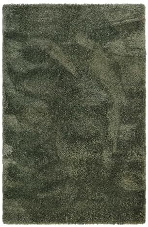 Wecon Home Yogi gewebter Hochflorteppich, 80 x 150 cm, grün | kuschelig weicher Hochflor Teppich, bestens geeignet fürs Wohnzimmer, Schlafzimmer, Kinderzimmer und Flur
