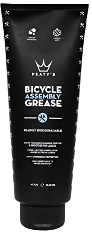 Peaty's Fahrrad Montagefett - Montagepaste Fahrrad für eine reibungsarme Leistung, Armaturenfett mit Korrosionsschutz, Langanhaltendes Schmiermittel, Für alle Fahrradkonstruktionen und Carbon, 400 g