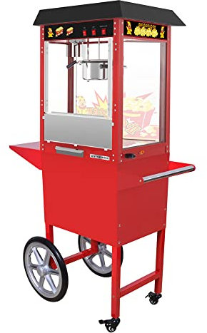 GGM Gastro | PMET5S#WPMET | Máquina de palomitas de maíz con carro - 5 kg/h - con 1 caldera
