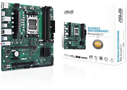 ASUS Pro B650M-CT-CSM Business Mainboard Sockel AMD AM5 (Ryzen 7000, Micro-ATX, DDR5 Speicher, PCIe 5.0, USB 3.2 Gen 2, Commercial BIOS Kit)