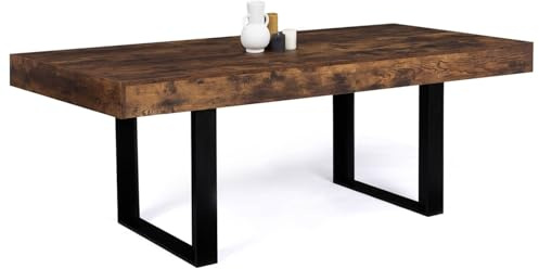 IDMarket - Table à Manger Rectangle Phoenix 8 Personnes 200 cm