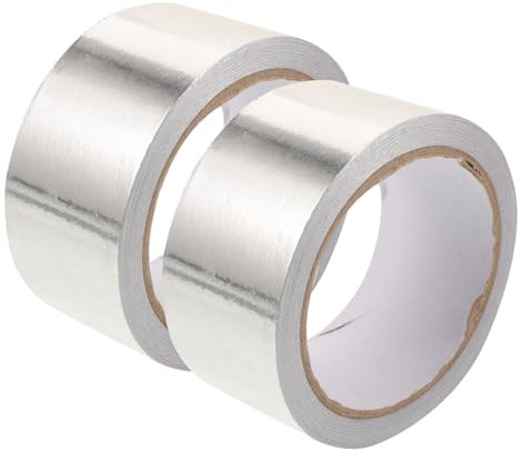Healeved 2rollen Aluminiumfolienband Zur Reparatur Isolierband Für Trocknerentlüftung Hochtemperaturband Zur Metallreparatur Versiegelndes Band Für Rohrleitungen Kleines Und Kompaktes