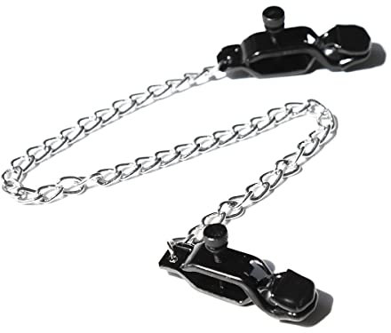 Nipple Clips Clamps for Women/Men Adjustable Pressure Breast Clamps Stainless Steel Non Piercing Nipple Rings Decorative Clip for Pleasure Toys