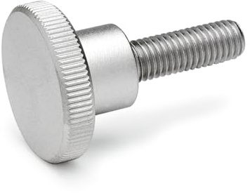 Ganter Normelemente | Hohe Rändelschrauben - DIN 464-M10-20-NI | Gewinde M10 | Gewindelänge: 20mm | Edelstahl NI | 1 Stück
