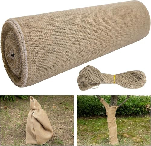Purple Star 6Mx40CM Baum Winterschutz - Jute für Pflanzen Winterschutz - Winterschutz Juteband für Pflanzen Frostschutz und Feuchtigkeit,Winterfeste Pflanzenschutzbandage,Juteband für Pflanzen