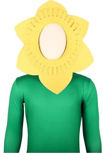 Muteitt solroskostym, solros, cosplay, jumpsuit, rollspel, kläder, halloween, maskeraddräkt för karnevalfest