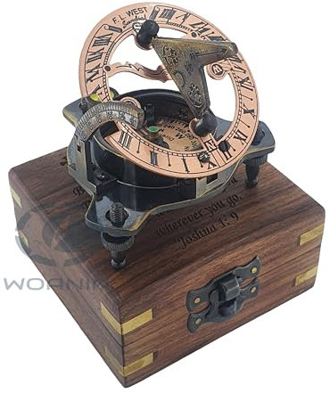 gravierter Kompass, Personalisierter Kompass, Hochzeitsgeschenk, Trauzeugengeschenk, Hochzeitsandenken, Weihnachten, Taufe, Abschluss, Pfadfinder, Jubiläum, Vatertag (Antique Finish)