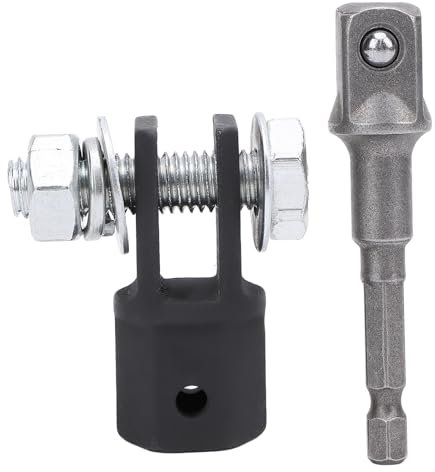 Scherenwagenheber-Adapter, 2-teiliges Stahl-Auto-Scherenwagenheber-Adapter-Set für 1/2-Zoll-Antrieb oder Schlagschrauber