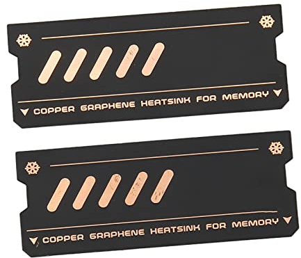 Graphene Kupfer Kühlkörper Hitzeableitung Speicher Kühlkörper Stabiler Kupfer Kühlkörper mit 2 Stück Schnell leitender Stabile Und Langlebige Kühlung für DDR4-DDR5 Laptop Speicher
