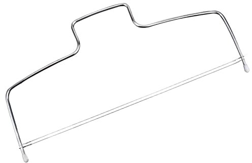 Zerodis Niveleur de Gâteau en Acier Inoxydable, Scie à Fil Détachable, Niveleur de Réglable à 8 Vitesses pour Outil de Cuisson, Bel Accessoire pour Débutants (Deux fils)