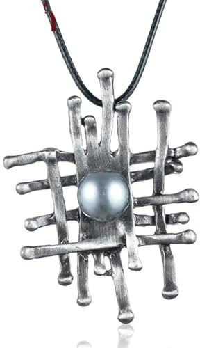 BISONBLUE Kette Damen Halskette Anhänger Frauen Mädchen Damenhalskette Halskette Für Frauen Mode Lange Halskette Kette Schwarz Goth Vintage Gothic