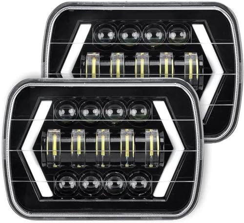 Generisch Scheinwerfer Autoscheinwerfer 6000K Tagfahrlicht Blinker Lampe für Jeep für Wrangler YJ für Cherokee für XJ Autoscheinwerfer