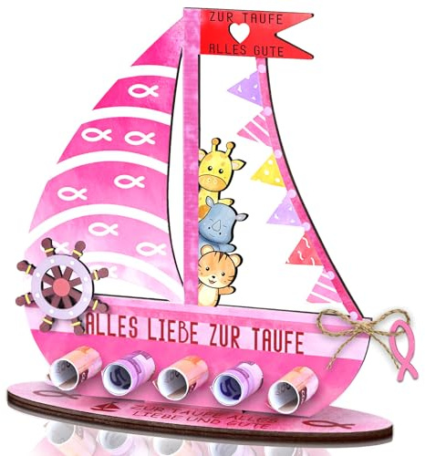 Taufgeschenke Jungen Mädchen, Taufe Geschenk Taufgeschenk Junge Geschenk zur Taufe Mädchen mit LED Lichterkette, Taufgeschenke für Mädchen Jungen Geldgeschenk Taufe, Geschenk Taufe Junge