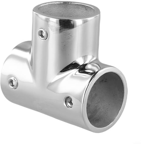 babominimer Connecteur en T pour tuyau en acier inoxydable 316 pour applications nautiques et yachts, raccord de branchement à trois voies pour matériel Bimini Top et Deck (25 mm)