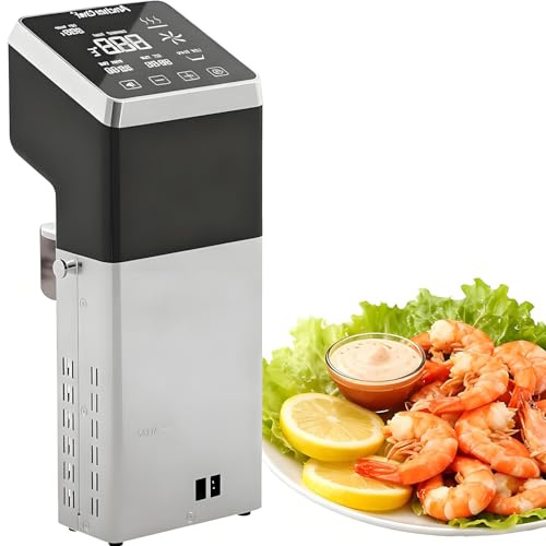 AiODiO Sous Vide Precision Cooker, Sous Vide Cooker Professionale, con Display LCD Touch, precisione ±0,1°C, intervallo 0-99°C, Acciaio Inossidabile per Cucina Domestica