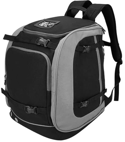 LCQSYE Zaino da viaggio per casco 65 litri, grande capacità, per uomo e donna, borsa sci regolabile, impermeabile, per escursionismo arrampicata