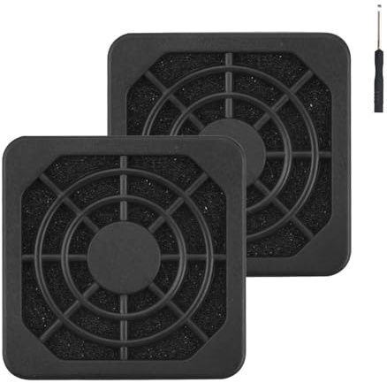 [2 Pack] ELUTENG 40mm Fan Filter Dustproof Cover USB Cooling Ventilator Plastic Grill 40 * 40mm USB Fan Blower Mesh Kit Compatible for DIY 4cm Computer Case Fan Dirt Filtering