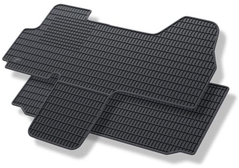 Mossa - Gummifußmatten Auto kompatibel mit Citroen Jumper Van (2006-2015) schwarz Gummimatten Gummi Fußmatten 2