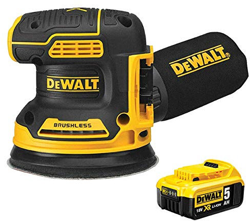 Dewalt DCW210N 18V Brushless 125mm Random Orbital Sander with 1 x 5.0Ah Battery