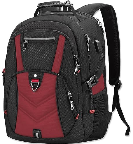 NEWHEY Laptop Rucksack Herren 18 Zoll Schulrucksack Jungen Teenager 18,4 USB Arbeit Business Wasserdicht Gross Notebook Rucksäcke für Männer