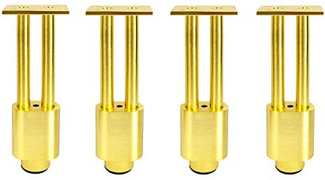ZXCASDF Tischbein Möbelfüße Haarnadel Beine Metalldesign Hairpin Leg Geriffelt Tischbeine | Stahl | Viele Farben | Alle Größen | Möbelfüße Haarnadel Beine 4Er Set,Gold,18cm/7.09in