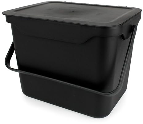 Easy Eco 5L Black Kitchen Compost Caddy/Food Bin